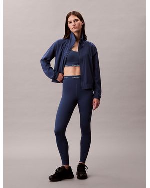 Calvin Klein Quick-Dry High-Rise 7/8 Gym Leggings - Blue