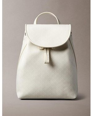Calvin Klein Allover Emblem Logo Mini Backpack - Grey