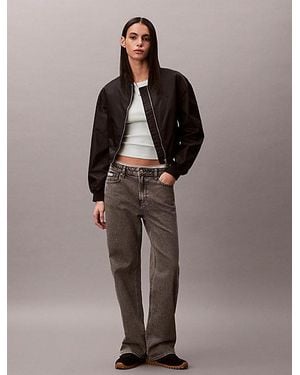 Calvin Klein Tanktop Van Ribkatoen Met Embleem - Bruin