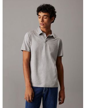 Calvin Klein Slim Melange Polo Shirt - Grey