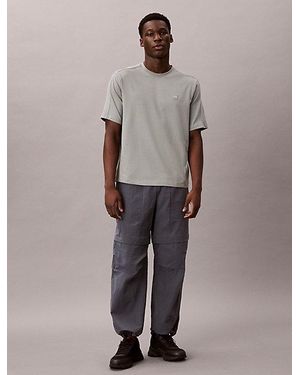 Calvin Klein Sportief Performance T-Shirt Van Katoenmix - Grijs