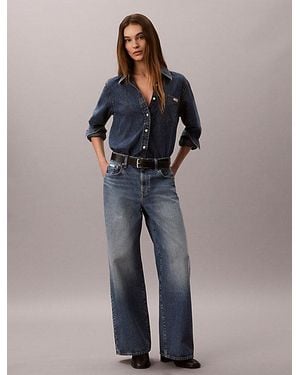 Calvin Klein Jeans Wide Leg Jeans - Blue