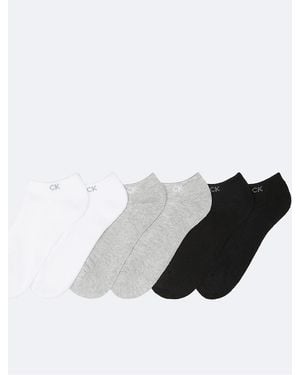 Calvin Klein Basic Cushion No Show 6-Pack Socks - Multicolor