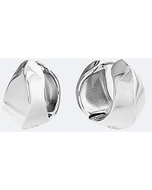 Calvin Klein Jeans Sculpted Hoop Earrings - Multicolour