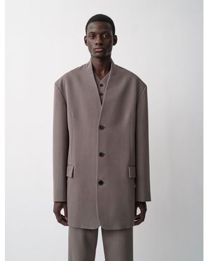 Calvin Klein Veste Sans Col Barkley - Marron