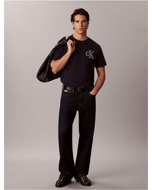 Calvin Klein Calvin Klein Varsity Monogram Patch T-Shirt - Black