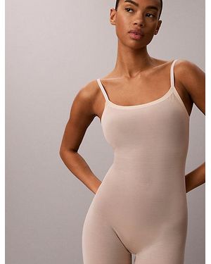 Calvin Klein Shapewear Body Midden Op Het Dijbeen - Naturel