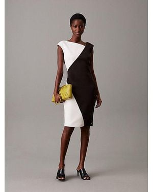 Calvin Klein Slim Colourblock Dress - Grey