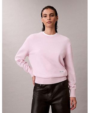 Calvin Klein Lässiger Pullover Aus Kaschmir - Pink