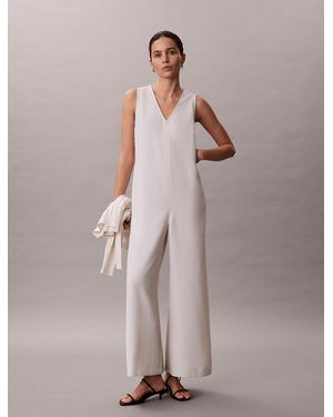 Calvin Klein Soft Twill Jumpsuit - Multicolour