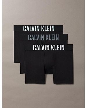 Calvin Klein 3 Pack Boxer Briefs Intense Power Cotton Stretch - Black