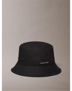 Calvin Klein Cotton Twill Bucket Hat - Black