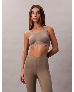 Calvin Klein Invisible High Impact Performance Sports Bra - Brown
