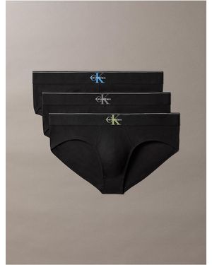Calvin Klein Graphic Monogram Cotton Stretch 3-Pack Boxer Brief - Black