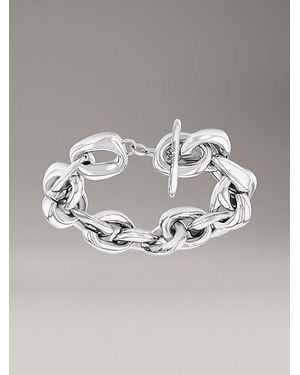 Calvin Klein Breites Armband Aus Edelstahl - Grau