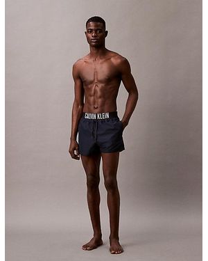 Calvin Klein Zwemshort Met Logo Tailleband - Bruin