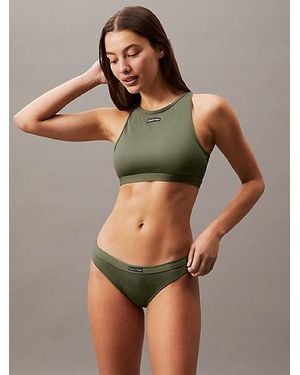 Calvin Klein Bralette Bikini-Top - Braun