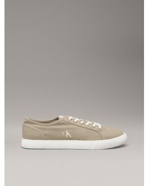 Calvin Klein Canvas Low Profile Trainers - Grey