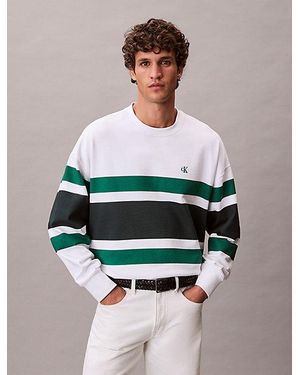 Calvin Klein Jeans Premium Terry Block Stripe Sweatshirt - Multicolour