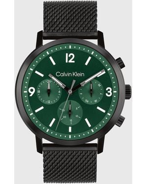 Calvin Klein Multifunction Mesh Bracelet Watch - Green