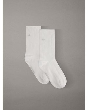 Calvin Klein 2Er-Pack Rolltop-Crew-Socken Aus Weicher Baumwolle - Grau