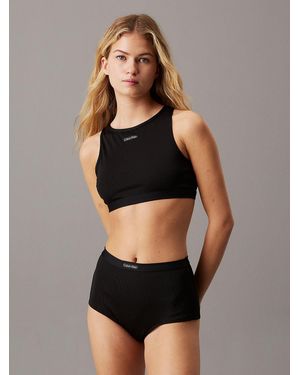 Calvin Klein Bralette Bikini Top - Black