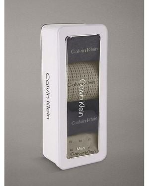 Calvin Klein 4 Pack Logo Crew Socks Gift Set - Grey
