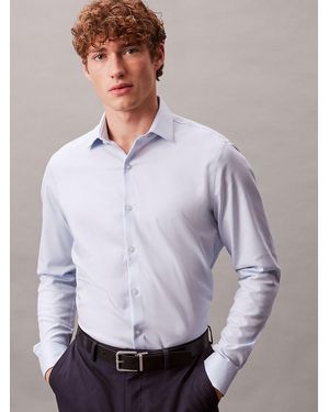 Calvin Klein Slim Cotton Stretch Non-Iron Shirt - White