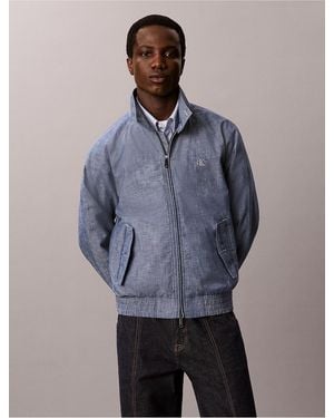 Calvin Klein Calvin Klein Lightweight Chambray Raglan Jacket - Blue