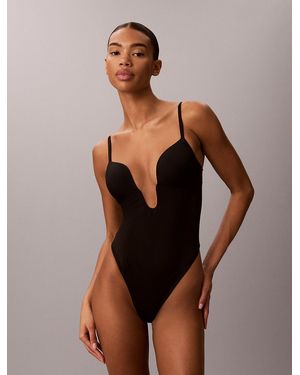 Calvin Klein Shapewear Plunge Bodysuit - Black