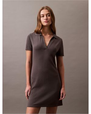 Calvin Klein Calvin Klein Liquid Shine Mini Dress - Blue