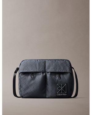 Calvin Klein Water-Repellent Ripstop Crossbody Camera Bag - Grey