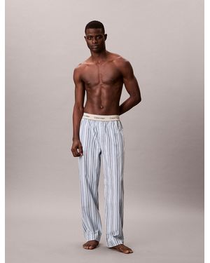 Calvin Klein Cotton Poplin Pyjama Trousers - Multicolour