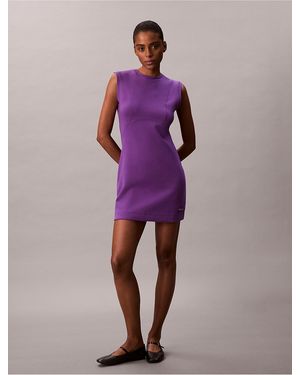 Calvin Klein Calvin Klein Smooth Sleeveless Mini Dress - Purple