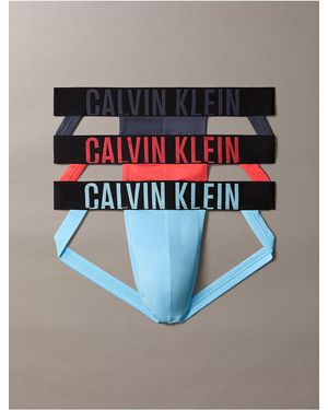 Calvin Klein Intense Power Micro 3-Pack Jock Strap - Blue