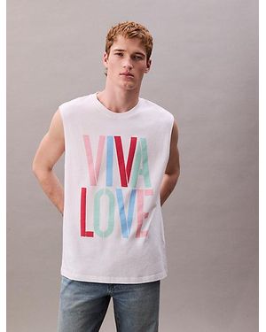 Calvin Klein Marc Hundley Pride Viva Love Lässiges Tanktop Mit Grafischem Print - Mehrfarbig