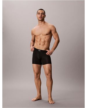 Calvin Klein Cotton Stretch Script Patch Boxer Brief - Natural