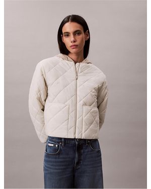 Calvin Klein Nylon Quilted Jacket - Blue