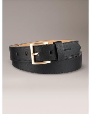 Calvin Klein Classic Harness Buckle Belt - Gray