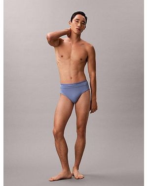Calvin Klein Double Waistband Swim Briefs Ck Essentials - Purple