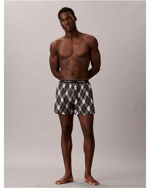 Calvin Klein Cotton Poplin Boxer - Brown