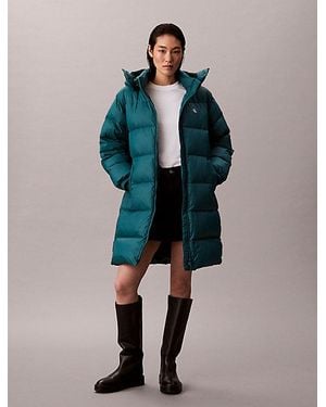 Calvin Klein Jeans Hooded Down Puffer Coat - Green