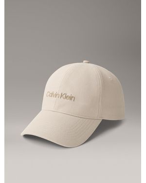 Calvin Klein Casquette En Lin Avec Logo - Neutre