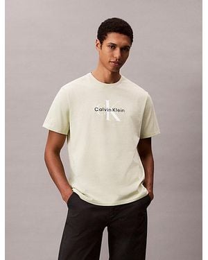 Calvin Klein Camiseta con logo monograma - Neutro