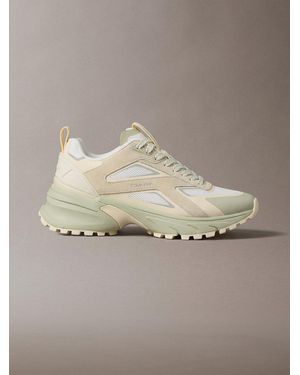 Calvin Klein Knit Mesh Runner Trainers - Metallic