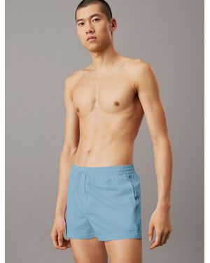 Calvin Klein Short Drawstring Swim Shorts - Blue