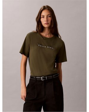 Calvin Klein Calvin Klein Icon Sport Graphic High Hip Tee - Brown