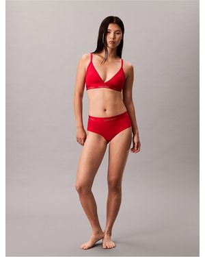 Calvin Klein Lunar New Year Lightly Lined Triangle Bralette - Red