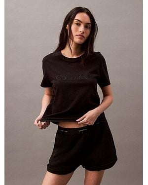 Calvin Klein Lounge T-Shirts Icon Cotton Stretch - Brown