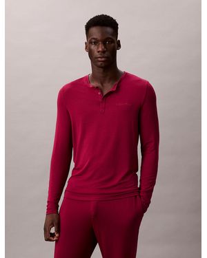 Calvin Klein Top Lounge A Serafino - Rosso
